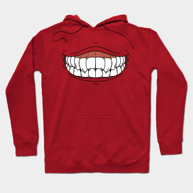 Smile More (teeth) Hoodie by Adaser